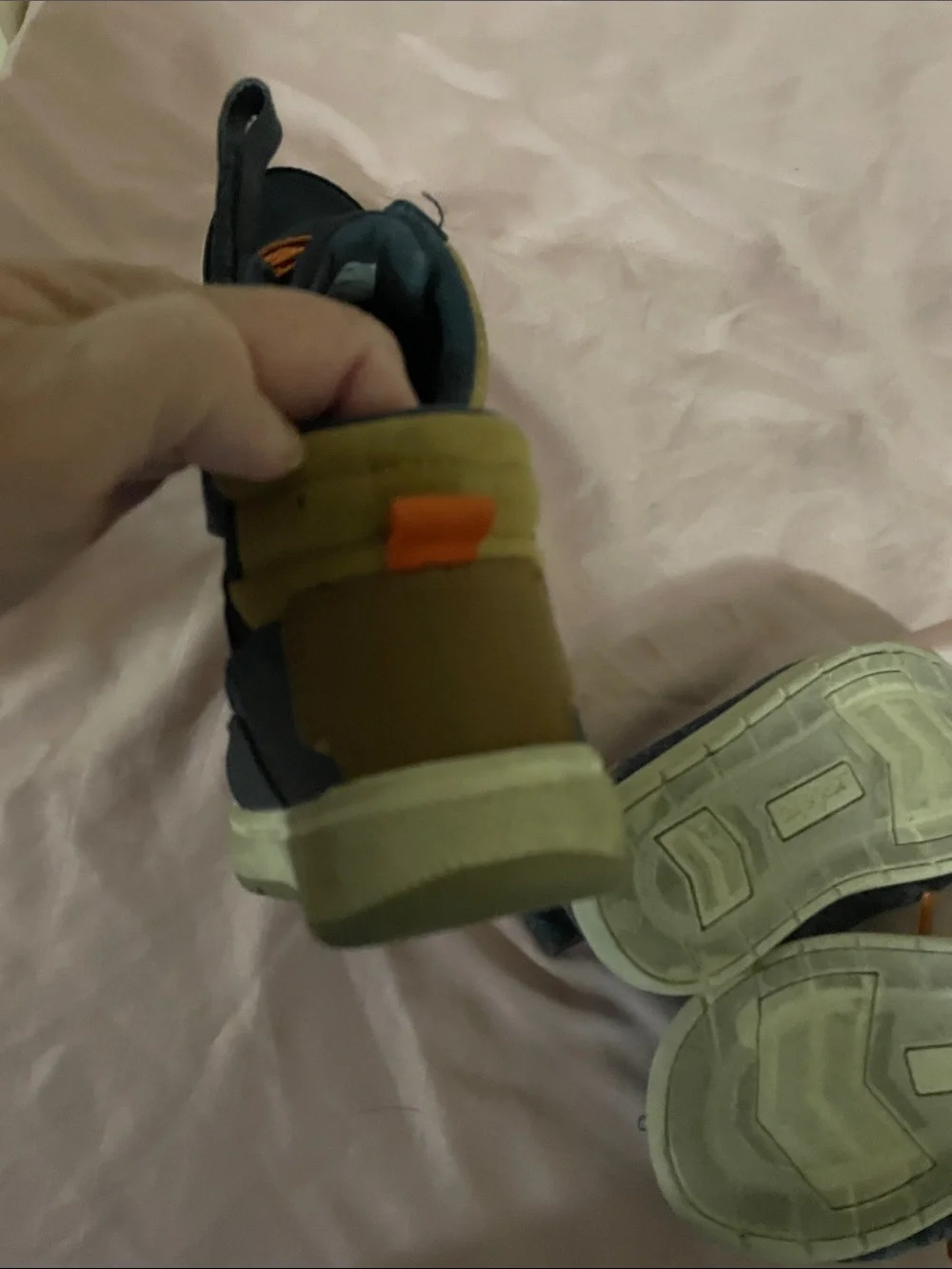Cat & Jack Navy Sneakers with Orange Accents - Kids Pack